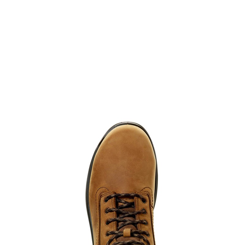 ARIAT BMVY9 Mens Turbo 6" Waterproof Work Boot Aged Bark