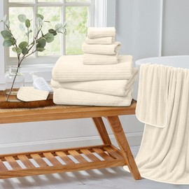 Extra Large Bath Sheet Set of 4,Ultra Soft Fluffy Towel,35”x 70”Oversized Bath Towel Set,Premium Microfiber Bathroom Towel Set Highly Absorbent Quick Dry Shower Towel for Bathroom,Hotel,Spa(Beige)