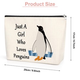 Penguin Gifts for Women Makeup Bag Penguin Themed Cosmetic Bag for Animal Lover Girl Graduation Christmas Birthday Presents for Friend Daughter Sister Colleague Travel Zipper Pouch