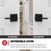 Kwikset Casey Dummy Door Handle, Single Sided Lever for Closets,