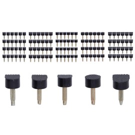 Heel Tips, Pack of 120 High Heel Tips Repair Heel Caps Kit U Round Shape Heel Replacement Shoe Repair Stiletto Heels Shoes Pin Heel Dowel Stiletto Shoes Black (5 Different Sizes)