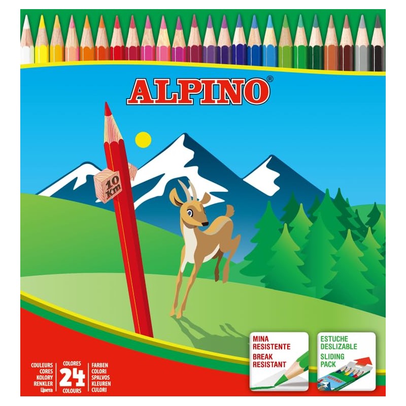 Alpino 24 Erasable Colouring Pencils