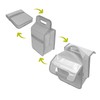 Meori, versatile folding bag for easy transportation of food and