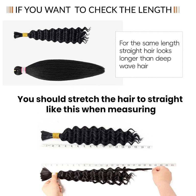 Tuheerst Pre Stretched Braiding Human Hair #Red Color Deep wave