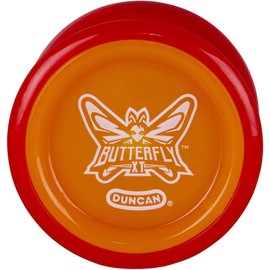 Duncan Toys Butterfly XT Yo-Yo with String, Ball Bearing Axle and Plastic Body, String Trick Yo-Yo, Red with Orange Cap