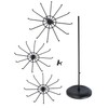 MyGift 3 Tier Classic Matte Black Metal Jewelry Tree with