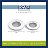RSVP International Stainless Steel Kitchen Sink Strainer, Food Scrap Trap,
