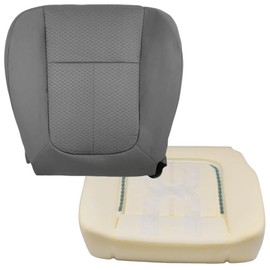 QPCRAP Front Driver Side Bottom Replacement Cloth Seat Cover with Foam Cushion Fit for Ford F-150 2009 2010 2011 2012 2013 2014