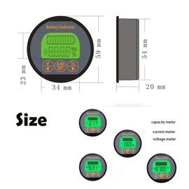 Battery Monitor Charge 4in1 DC 80V 50A SOC AH Volt AMP Capacity Tester New LCD Monitor Watt Meter 80V/50A DC Ammeter Battery Power Capacity Tester