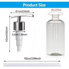 2 Stück Edelstahl Seifenspender Pumpkopf, 28 mm Gewinde Flasche Seifenspender, Seifenspender-Pumpe Ersatzpumpe, Seifen-Spender Aufsatz, Seifenpumpe Edelstahl für Seifenpumpe in Küche und Badezimmer