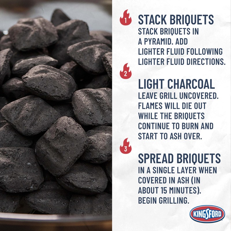 Kingsford Original Charcoal Briquettes, BBQ Charcoal for Grilling, 4 Pounds