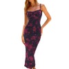 CHYRII Women 2025 Summer Spaghetti Straps Floral Maxi Dress Bodycon