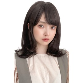 Bright Lara hf1578-BC Women's Wig, Medium, Full Wig, Semi-Long, Curly Wig, Wig,