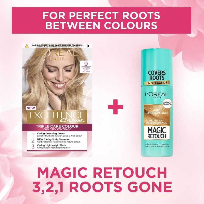 L'Oreal Paris Excellence Creme Hair Colour, Natural Light Blonde (Number