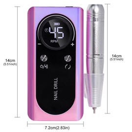 Portable Electric Nail Drill, 1 Box 45000RPM Electric Nail File, Professional Nail Drill for Acrylic Nails, Manicure & Pedicure Supplies for Home DIY Salon Use, Nail Kit for Beginners, Nail Care, Nail Polish Duster, Drill Tool Set