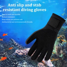 5mm Wetsuit Glove Neoprene, Thermal Anti-Slip and Adjustable Strap Wear-resistant Diving Gloves for Snorkeling Swim Scuba Diving Water Sports for Men Women