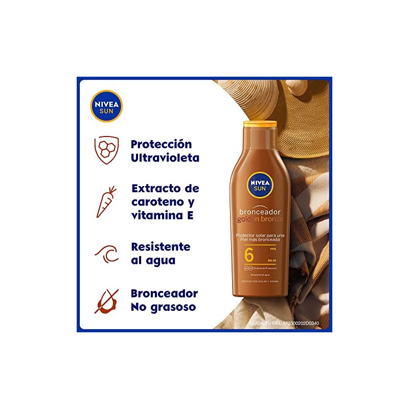 Nivea Sun Aceite Bronceador Corporal 200 Loción Bronceado Dorado Duradero