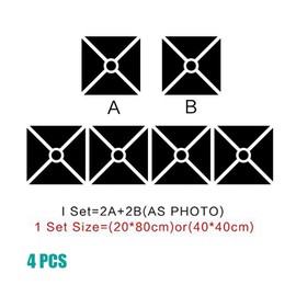 3D Mirror Wall Stickers, 4 Pcs Acrylic Square Geometric Pattern DIY Art Decals, Self Adhesive Mirror Plastic Wall Sheet Tiles Home Decoration for Living Room Bedroom Stair Wall Decor (Triangle- 4pcs)