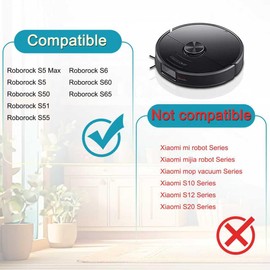 APZOVO Accessories for Roborock Robot Vacuum Cleaner, Replacement Parts Compatible with Roborock S50 S51 S55 S5 Max S6 S60 S65, HEPA Filter, Main Brush, Wipes, Side Brush - 18 Pieces