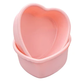 Mini molde para tartas de corazón, molde de silicona de 4 pulgadas, paquete de 2 moldes antiadherentes en forma de corazón para el día de San Valentín, aniversario, cumpleaños, pasteles, pasteles, tartas, magdalenas, pasteles de queso