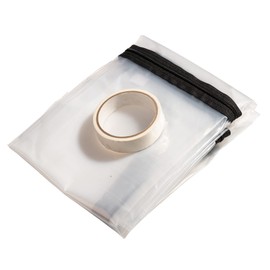 L-Zip Polythene Dust Sheet Door Cover | Protective Plastic DIY Screen Barrier for Painting Decorating | Masking Tape Included!