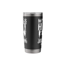 Running Runner Half Marathon Watching Spectator Vintage My Stainless Steel Insulated Tumbler