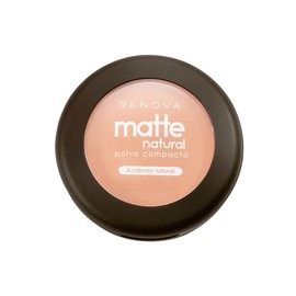 Renova Polvo Compacto Matte Natural, color Beige Natural, 10.5 g