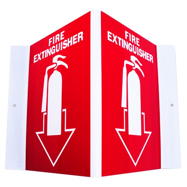 (10 Pack) 5" x 6" Plastic Fire Extinguisher Safety Projection