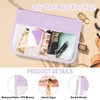 izuzta Clear PVC Flat Pouch PU Makeup Bag Clear Zipper