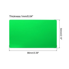 sourcing map Metal Business Cards Laser Engraving Cards DIY Engraving Blank Cards Anodized Aluminium for House Office Customer DIY Gift Plate Cards 86x54x1mm,Pack of 10(Green)