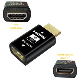 Woieyeks HDMI edid Emulator passthrough -1024x768@60Hz Default Resolution-HDMI Dummy Plug Headless Ghost Display EDID Stabilzer Emulator for HDMI Switches/Extender/AV Receiver/Video Splitters etc