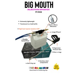 Stainout 71-502 5qt Rotomold Injection Sprayer with Rear Fill Port Presprayer for Carpet and Tile Cleaning