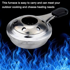 Lixada Stainless Steel Alcohol Cooker, Portable Fondue Burner for Fondue Mini Alcohol Burner Accessories, Camping Spirit Cooker for Fondue Food Warmer, Picnic, Backpacking, Travel, BBQ, Drying Pot
