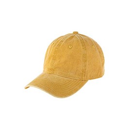 Casual Baseball Hat - Sun Cap USA Flag, Patriotic Visor, Game Adjustable Ponytail (Baseball Cap Classic - Washed Mustard)
