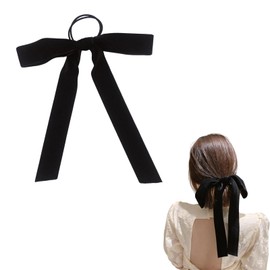 nalaina Velour Ribbon, Velour Ribbon, Bowknot Girl, Hair Ornament, Black, Fabric, Barrette, Ribbon, Velvet Ribbon, Hair Band, Satin, Hair Accessories, Adults and Women