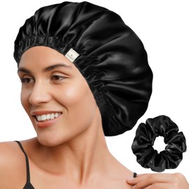 YANIBEST YANIBEST Double Layer Satin Bonnet Silk Bonnet Adjustable Hair Bonnet for Sleeping Hair Bonnets for Women Curly Natural Hair