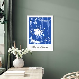 32 Sheets A5 Sun Print Paper, Cyanotype Paper Kit with Acrylic Panel 4 Clips, High Sensitive Solar Art Printing & Drawing Kit for Kids Adults Arts Crafts DIY Projects