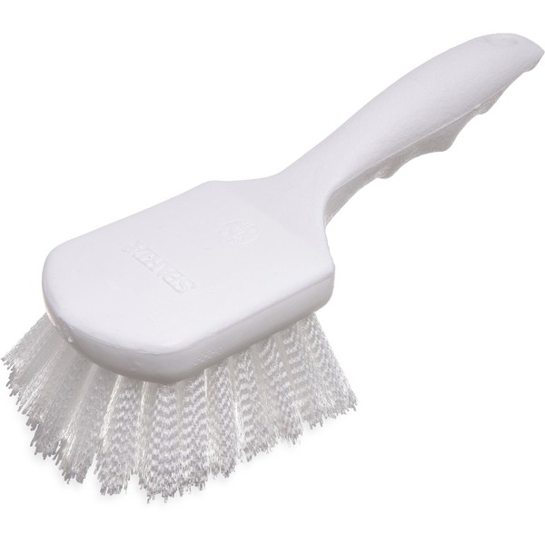 SPARTA 4054200 Nylon Dish Scrub Brush, Utility Brush, Cleaning Brush With Hanging Hole For Kitchen, Restaurant, Home , 8 Inches, White