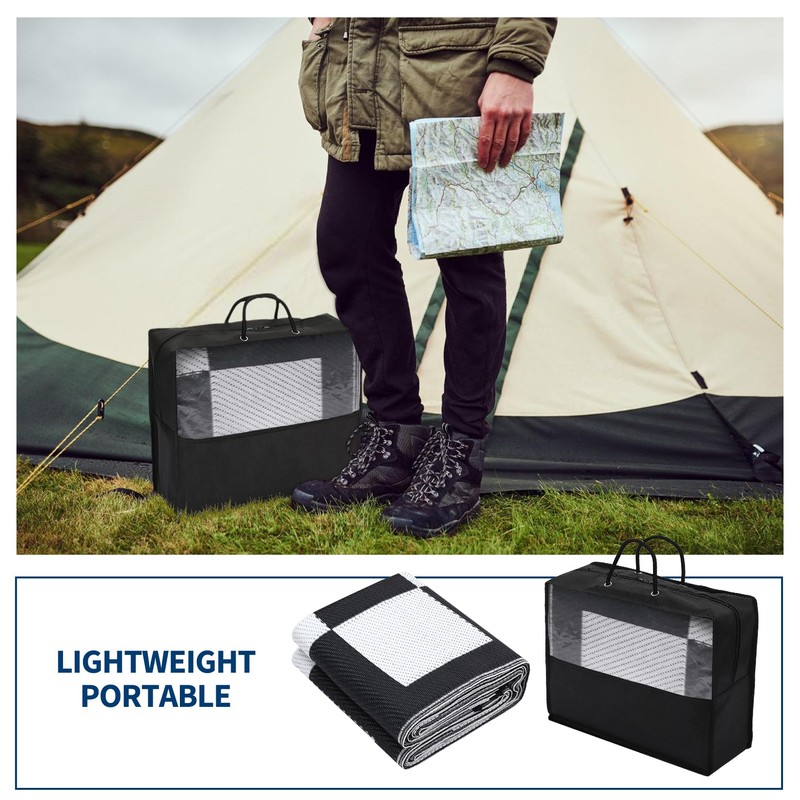 Garvee Reversible Mats 9x18 Outdoor Plastic Straw Rug Waterproof Modern