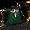 Mythrojan Medieval Small Leather Belt Pouch LARP Renaissance Waist Bag