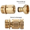 Playlist Brass Quick Connect Hose Connector 3/4" NHT Garden Hose