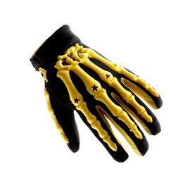 1Storm Youth Motocross Gloves Motorcycle BMX MX ATV Dirt Bike Bicycle Skeleton Cycling Kids Gloves Yellow