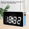 Desk Clock Glass Mirror Luminous Function LED Display Perpetual Calendar