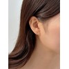 10k bell ribbon earrings, mini gold earrings (1 piece) /