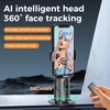 Auto Face Tracking Phone Holder,No App Required,360° Rotation Phone Camera