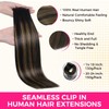 Lashey Seamless Clip in Hair Extensions Human Hair 130g 9pcs