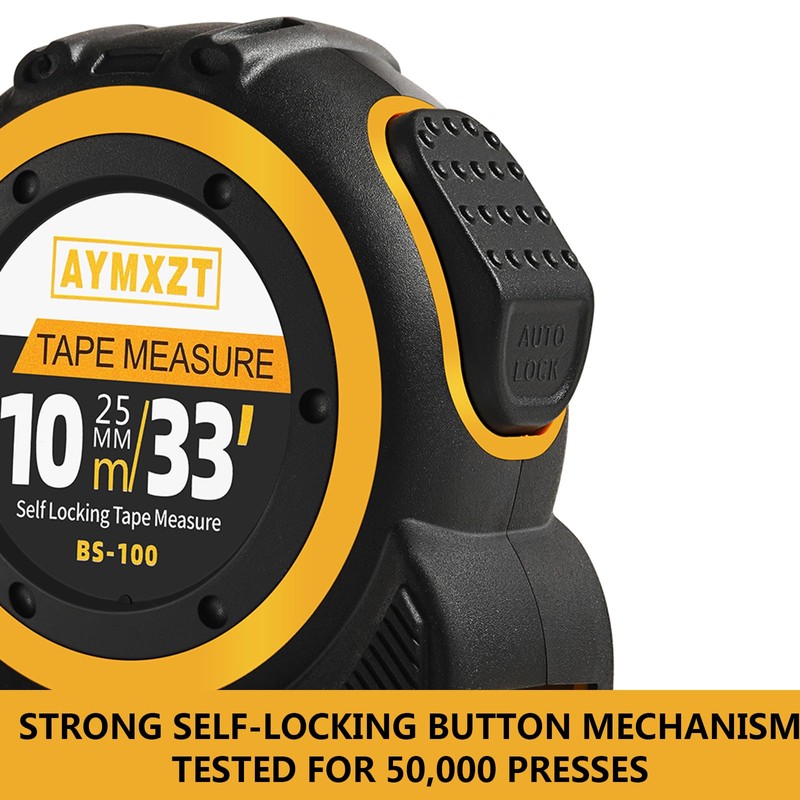 AYMXZT 33 FT Tape Measure with Fraction, Easy to Read,