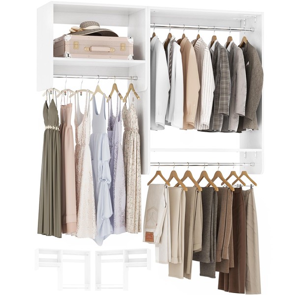 Unikito 36” - 60” Closet System, 5FT Walk in Closet