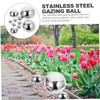BESPORTBLE Metal Decorative Balls 10pcs Stainless Steel Gazing Half Balls
