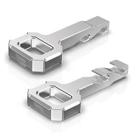 RENO Aluminum Front Tow Hooks, Heavy Duty D-Ring Shackle Compatible with 2019-2025 Ram 2500/3500 Truck Recovery - Replace OEM 68360942AA, 68360942AB, 68360942AC (Set of 2)